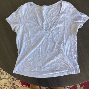 Lululemon Cropped Purple V Neck